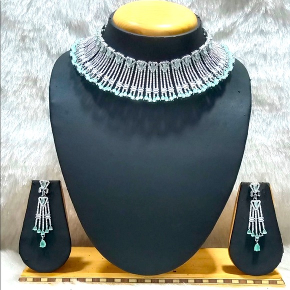 Premium American Diamond necklace set - Picture 1 of 2